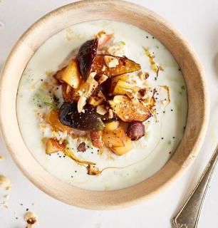 Birchermüesli aux figues et aux poires