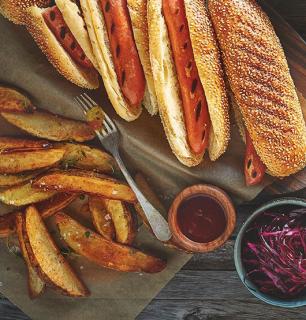 quartiers de pommes de terre frits au four