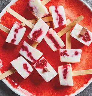 glacettes au yogourt, aux petits fruits et au miel