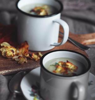 crème de topinambours et chou-fleur