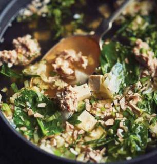 soupe à la dinde et au tofu