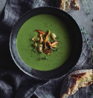 velouté aux courgettes et haricots blancs